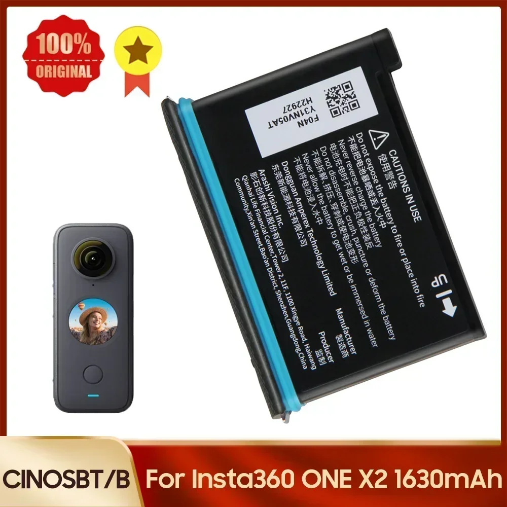 

New Replacement Battery CINOSBT/B For Insta360 ONE X X2 X3 CINOSBB Pocket Panoramic Stabilizer Battery 1630mAh