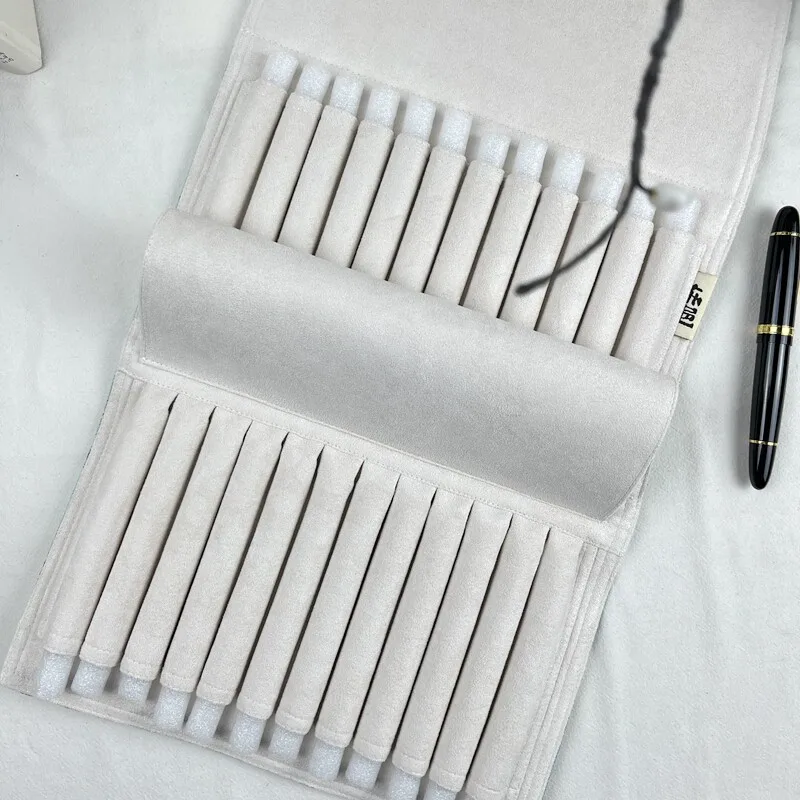 Original Cloth Pen Pouch Large Capacity Pen Case 24-slot Fountain Pen Storage Bag Stationery Pouch 17x33cm
