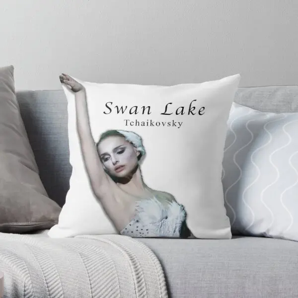 Swan Lake  Printing Throw Pillow Cover Fashion Waist Throw Decorative Hotel Sofa Comfort Case Pillows not include One Side