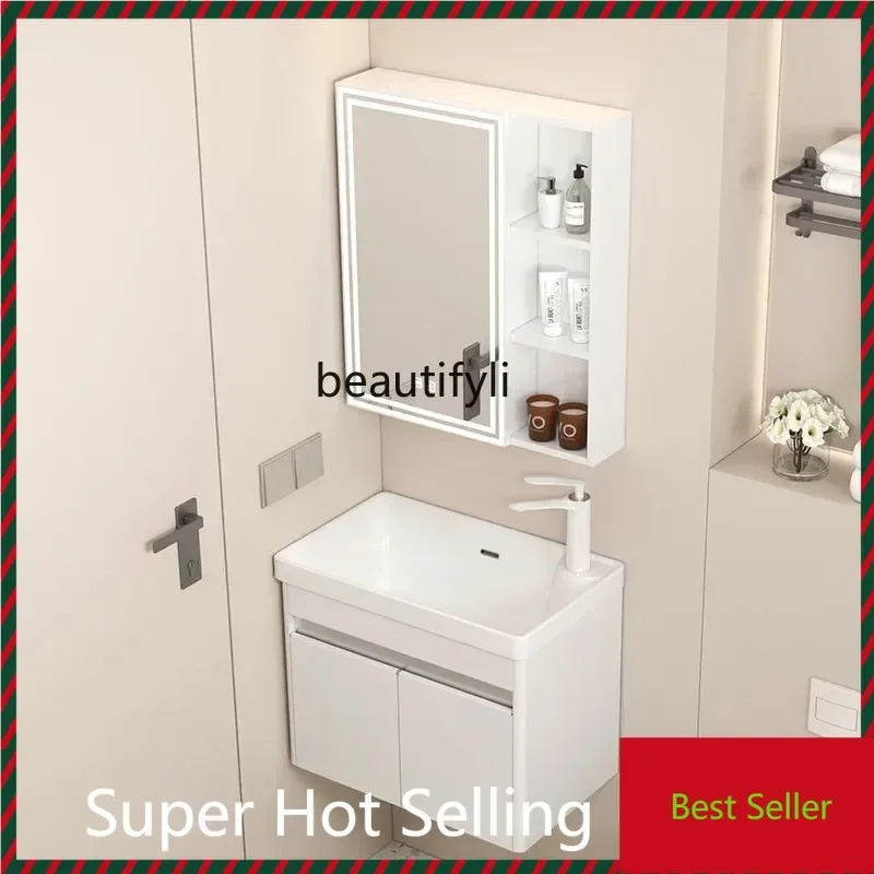 B567   Wash Basin Arc Bathroom Cabinet Rounded Corner Washstand Washbasin Cabinet Combination