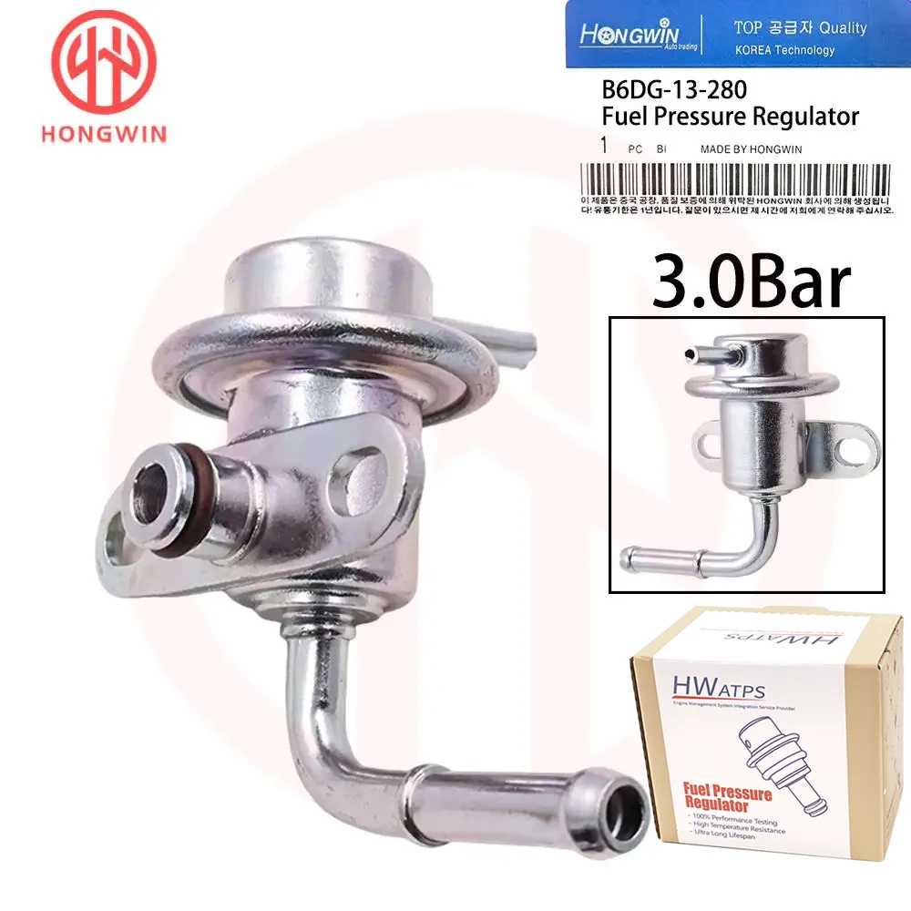 

Fuel Pressure Regulator B6DG-13-280 3.0Bar B6DG13280 For Engines Z5DE Z5DEL B6DE B5ZE GA15 Mazda Familia Mazda 323F 323