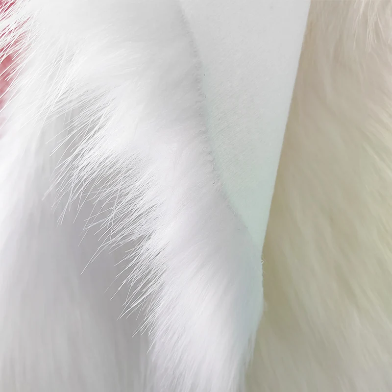 Good White Faux Fox Fur Fabric,Sewing Material,DIY Home Decoration,Collar,Clothing Accessories, about 5cm Long Hair,wide 180cm