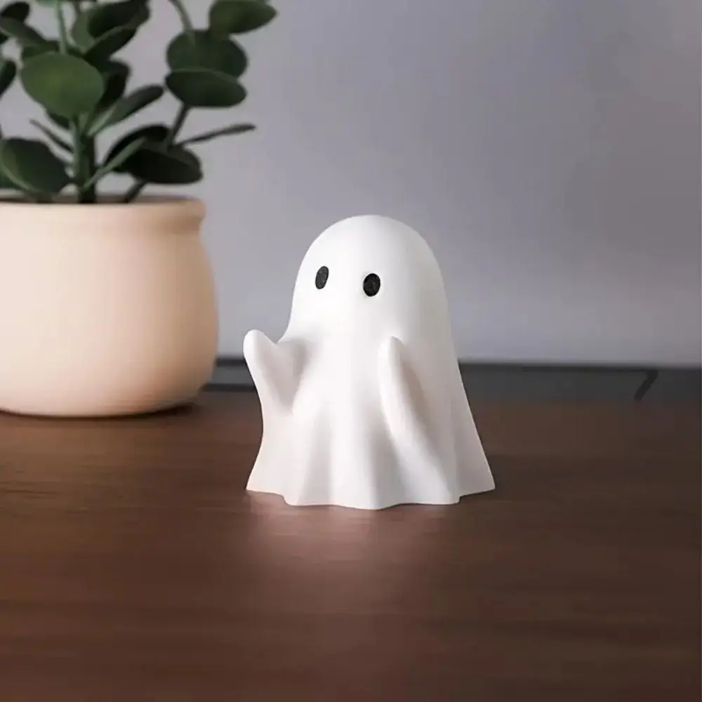 Cute Ghost Pen Holder Creative Funny Desktop Decoration Ornament Decorative Portable Little Ghost Statue Stationery