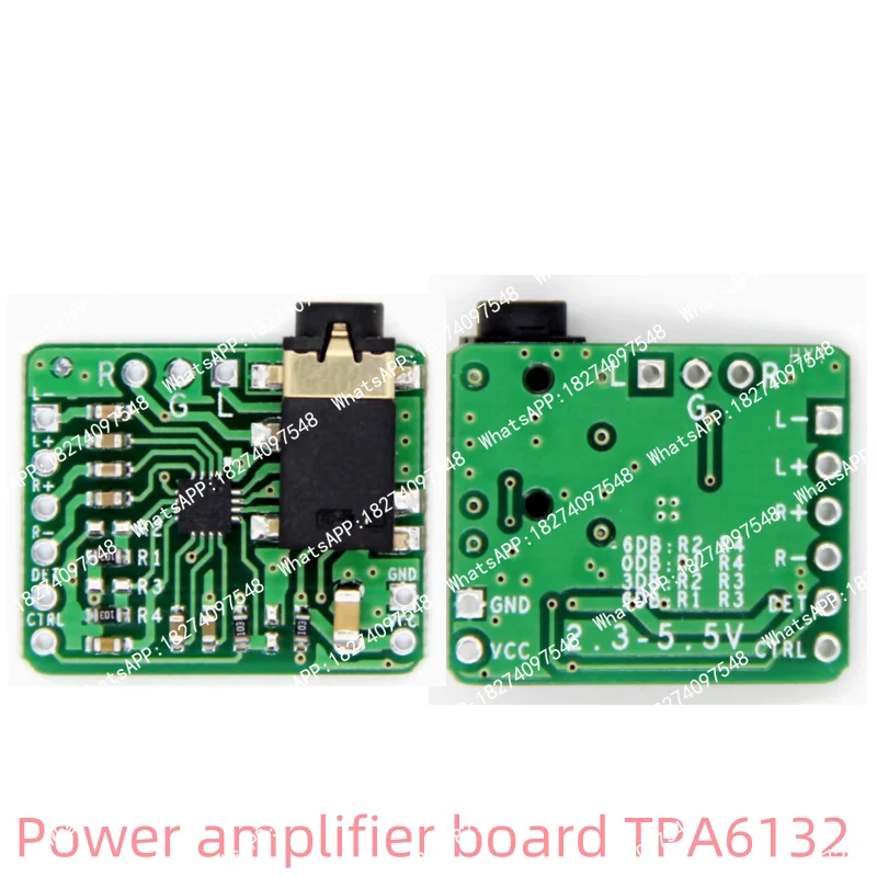 Differential to balanced single-ended output headphone amplifier HIFI power amplifier board TPA6132 has an input of 2.3-5.5V