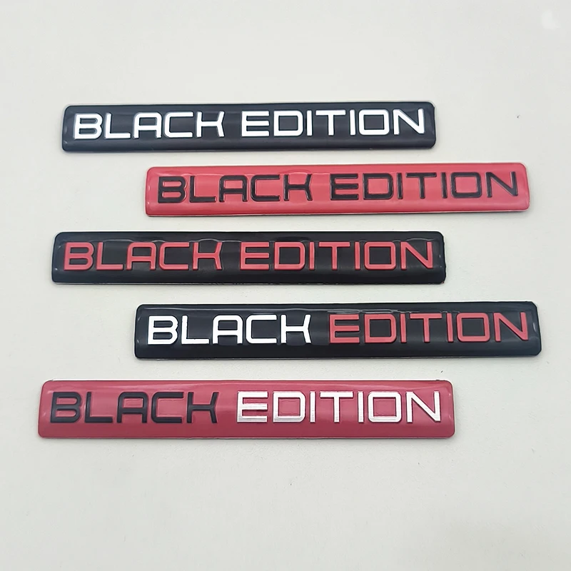 3D الألومنيوم شعار الطبعة السوداء شارة شعار السيارة ملصق الديكور صائق السيارات التصميم اكسسوارات السيارات دراجة نارية #1