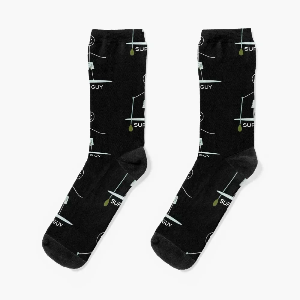 

Funny Mens Paddleboarding Guy SUP Socks anti-slip winter thermal sheer Socks Ladies Men's