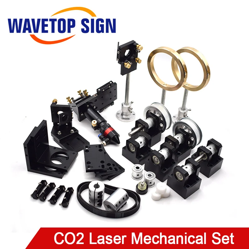 WaveTopSign CO2 Laser Metal Parts Transmission Laser head Set Mechanical Components for Co2 Laser Cutting and Engraving Machine