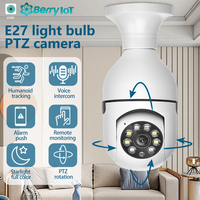 E27 bulb WIF surveillance camera PTZ night vision full-color HD automatic tracking CCTV baby monitor 1080P security camera ICSEE