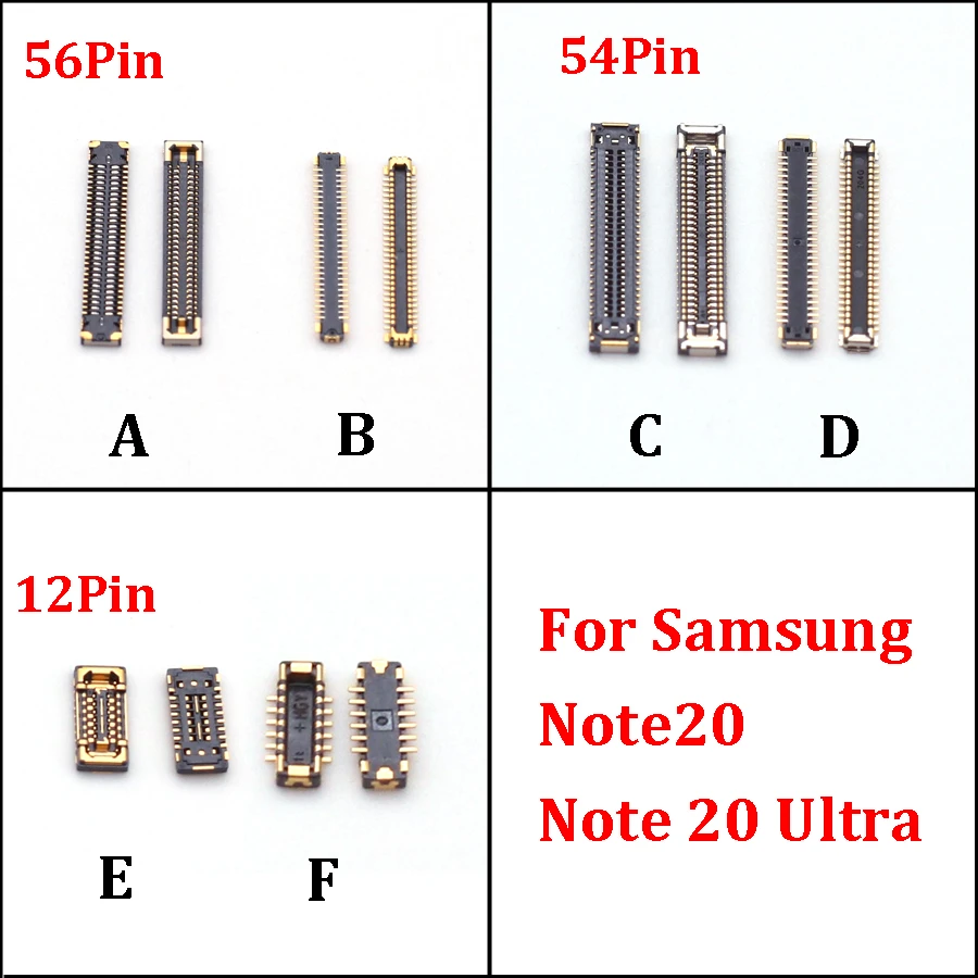 2Pcs USB Charger Charging LCD Display Signal Flex FPC Connector Plug Board For Samsung Galaxy Note20 Note 20 Ultra 56 12 54 Pin