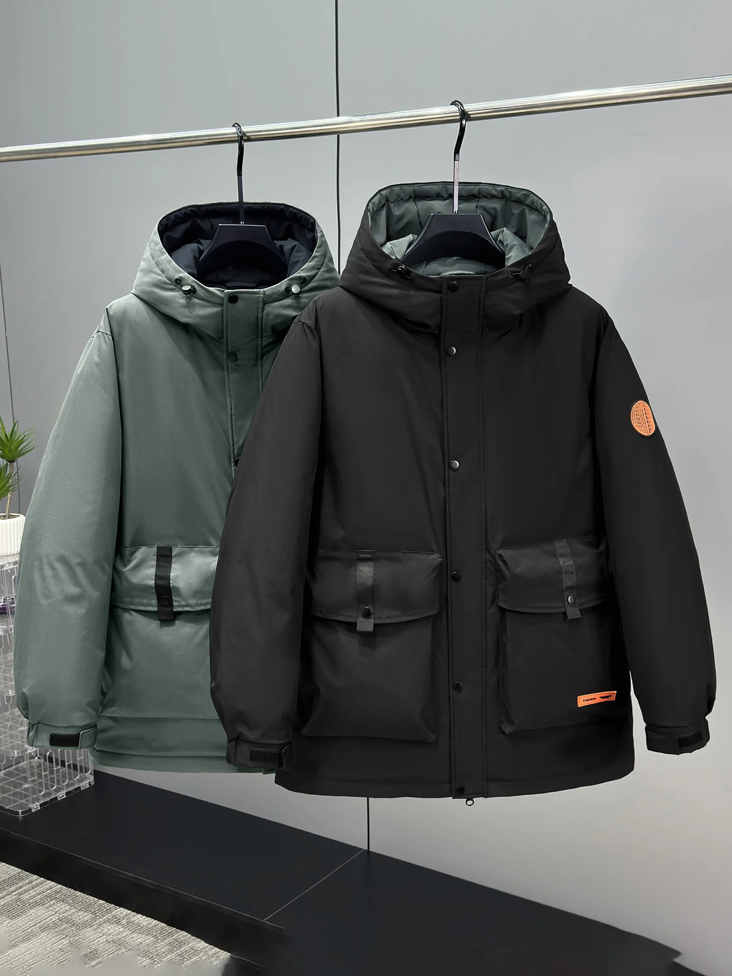 

Extra Large Winter Workwear Cotton Jaet Men's Loose Thiened Cold-resistant Fat-friendly plus Size Cotton Coat Outerwear