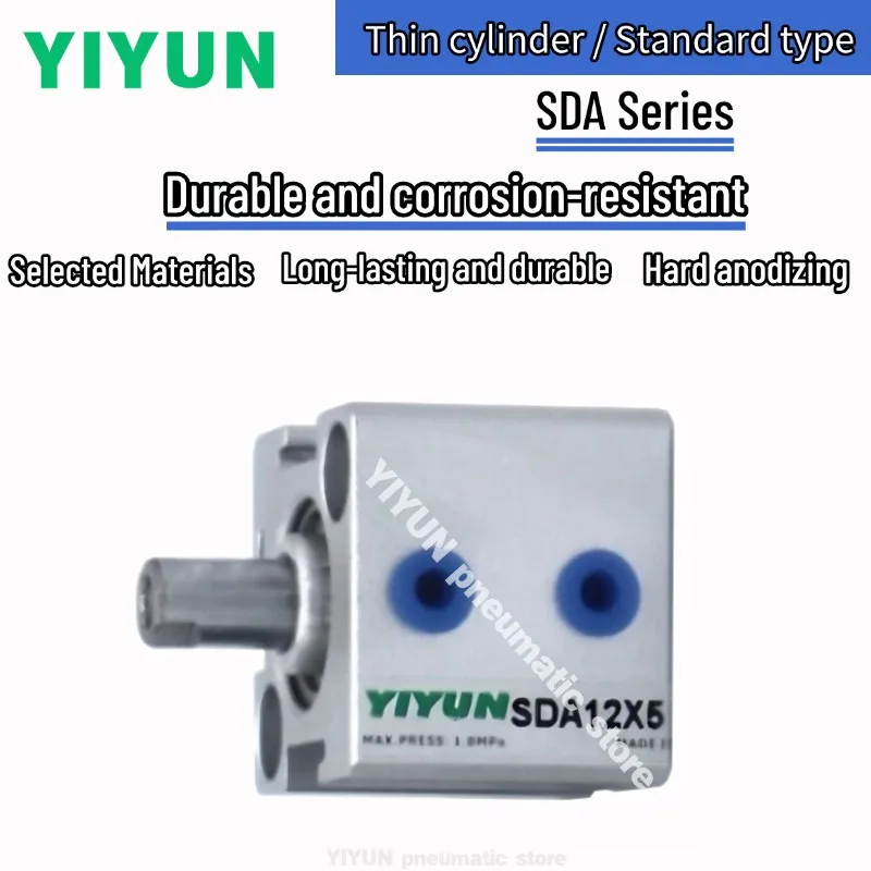 

SDA80/SDA100X5/ X10X15X20X25X30X35X40X45X50X60X70X80X90X100X110X120X130X150 YIYUN Тонкий цилиндр/стандартный тип SDA