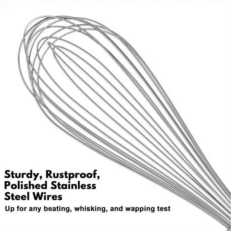 2pcs/set Stainless Steel Manual Egg Whisk Mixer Frother for Cake Cream Baking Tools image 4