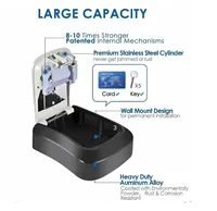 Key Keeper Combination Lock Wall Mounted Waterproof 4 Digits Passwords 5 Keys Storage Box Easy to Fix Home Or Office safe box