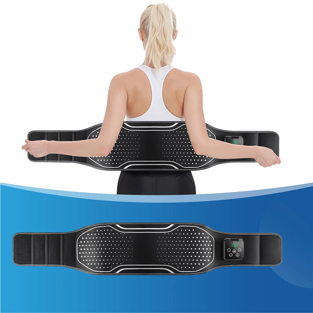

Air Bladder Squeeze Waist Massager For Body Pain Waist & Back Relief Heating Vibration Airbag Massage Belt Lumbar Support Brace