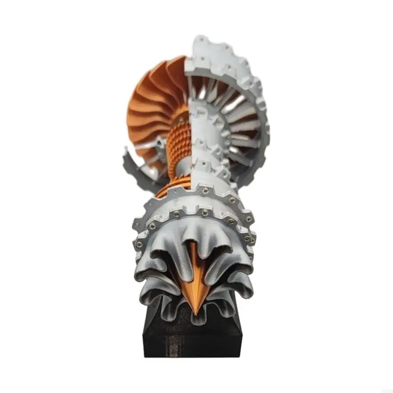 A9BD Turbofan Engine Model Mini Turbos Fan Engine Assemble Aircraft Engine Model Science Education Supplies Birthday Gifts