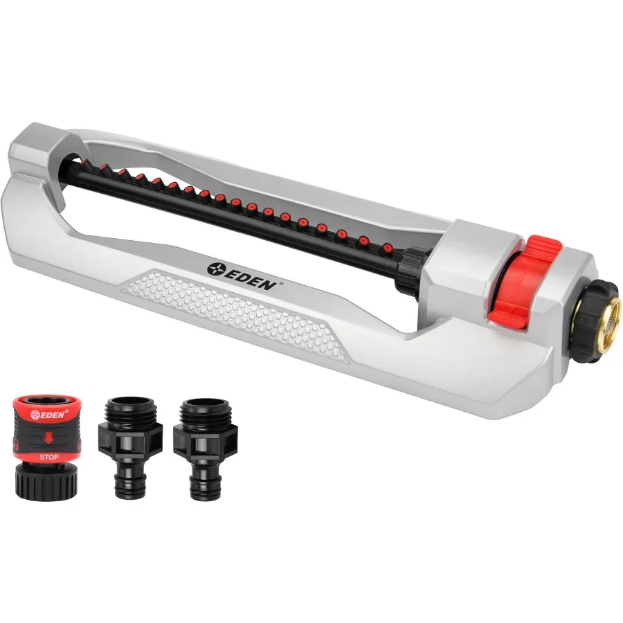 

94110 Lawn Garden Metal Oscillating Water Sprinkler for Yard Durable Outdoor Irrigation Solution with Wide Coverage and Adjusta