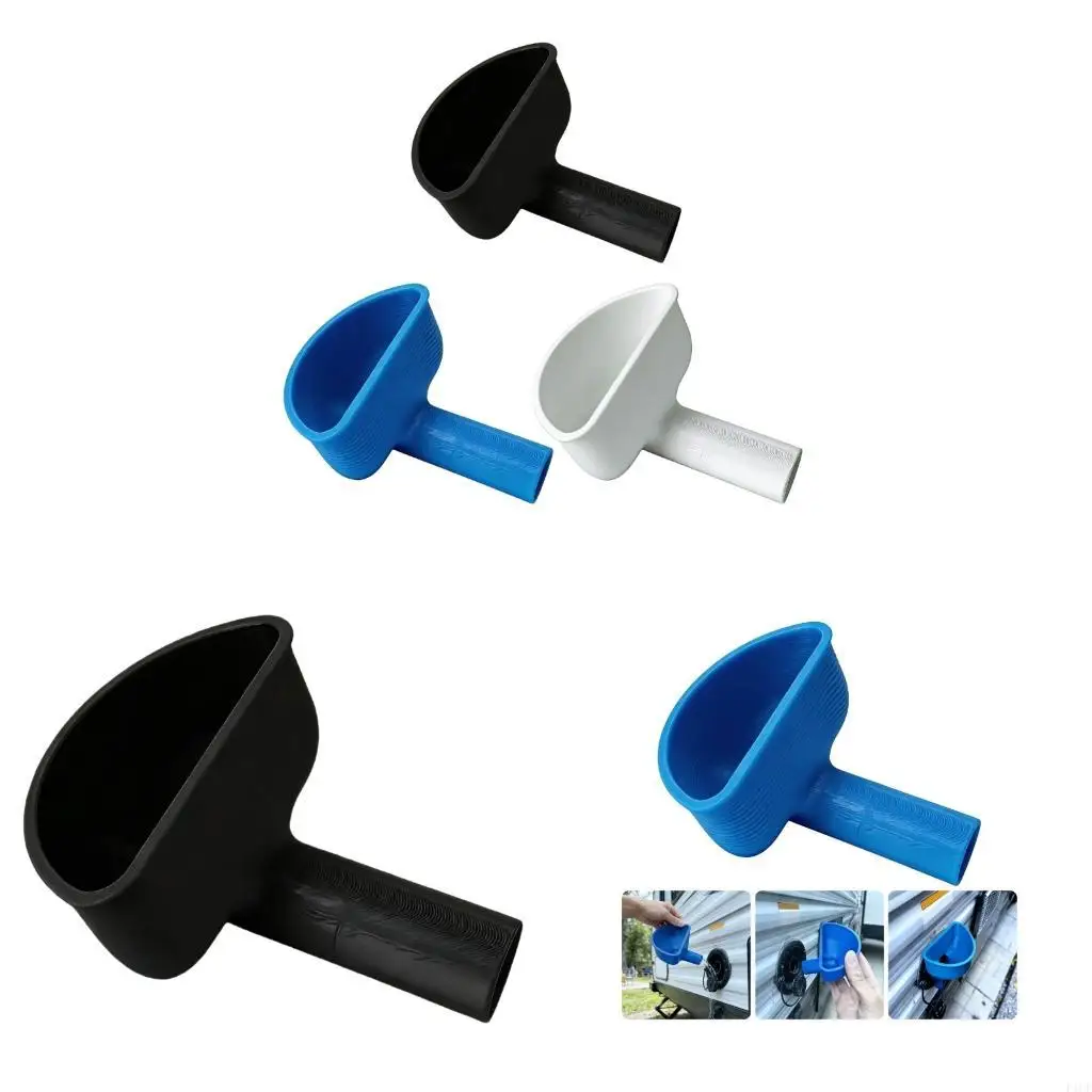 F1CF Essential Motorhome Water Filling Funnel Plastic Universal For Vehicle Standard Size Inlet Easy Installation Outdoor Use