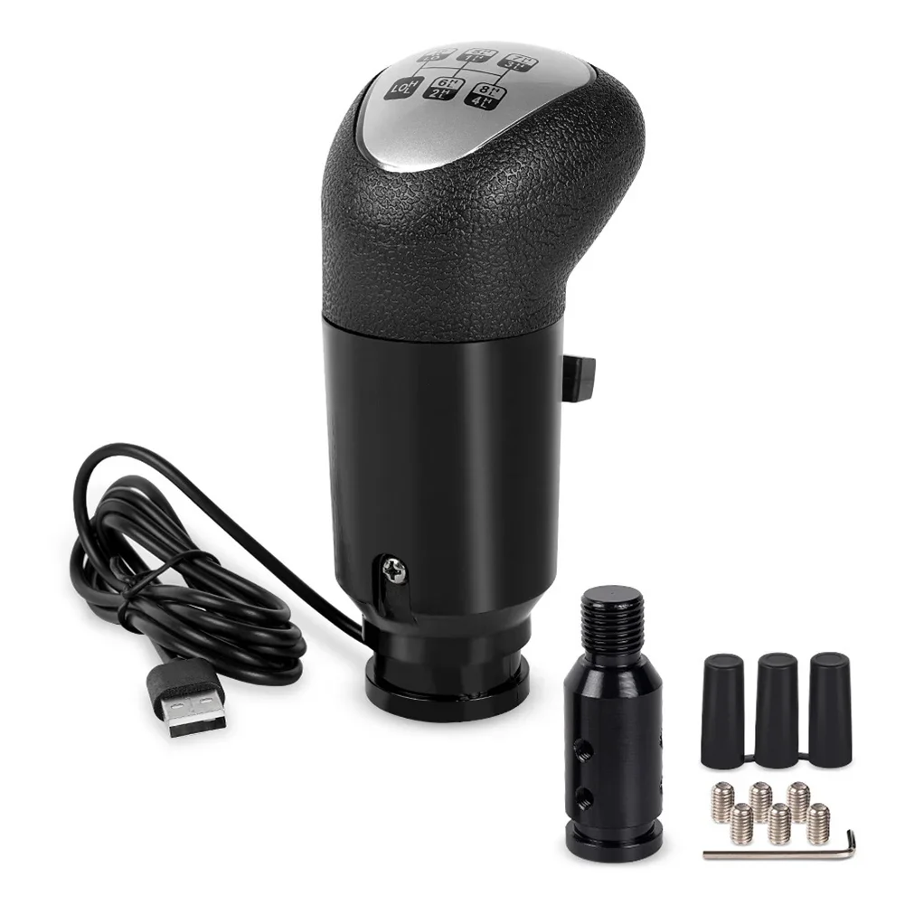 USB Racing Gearshift Knob for Logitech G29 G27 G25 with Compatibility for ETS2 and TH8A SQ PC Racing Simulator