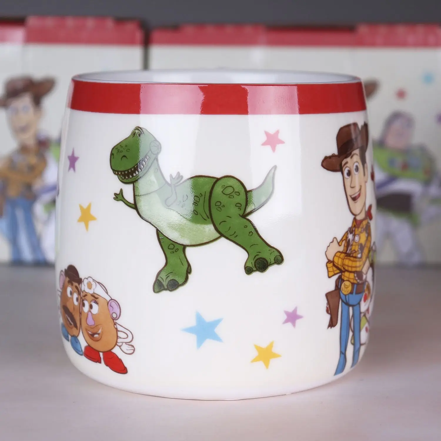 Disney Toy Story Cartoon carino tazza di ceramica creativo Kawaii maschio e femmina Home Office tazza di succo di caffè al latte regalo all'ingrosso
