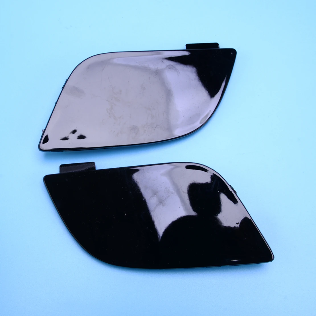 

51118050697 1 Pair Front Left Right Bumper Tow Hook Eye Hole Cover Cap Fit for BMW X5 E70 LCI M-Sport 2010 2011 2012 2013 Black