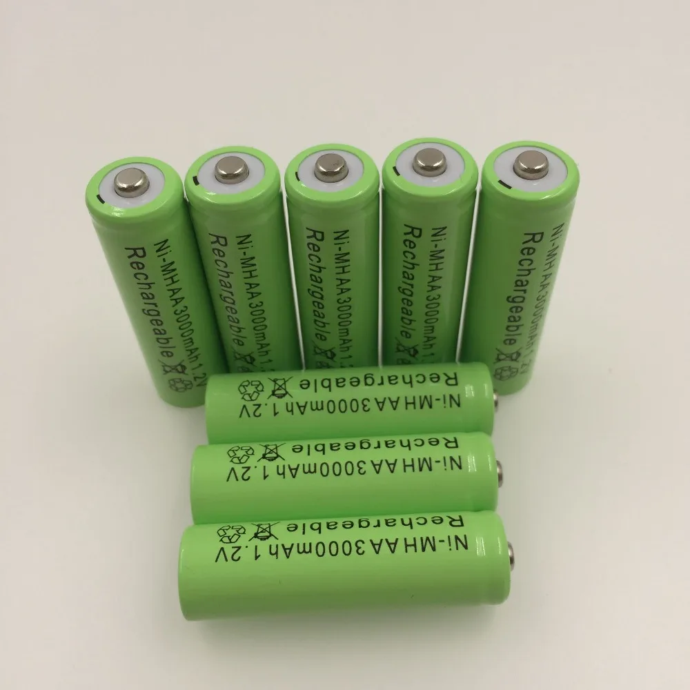 4 ~ 20 PCS 1,2V 3000 mAh NI MH AA Pre-cargado bateras recargables NI-MH recargable AA batera para juguetes micrfono de la cmara