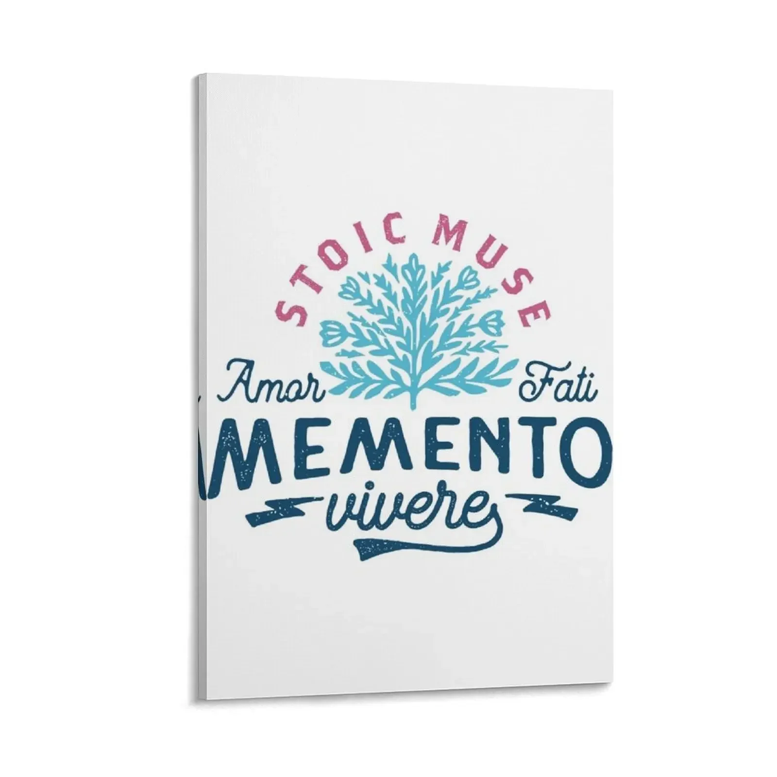

Memento Vivere Amor Fati Stoic Quote Unisex T-shirt Canvas Painting cute room decor living room decoration Picture on the wall