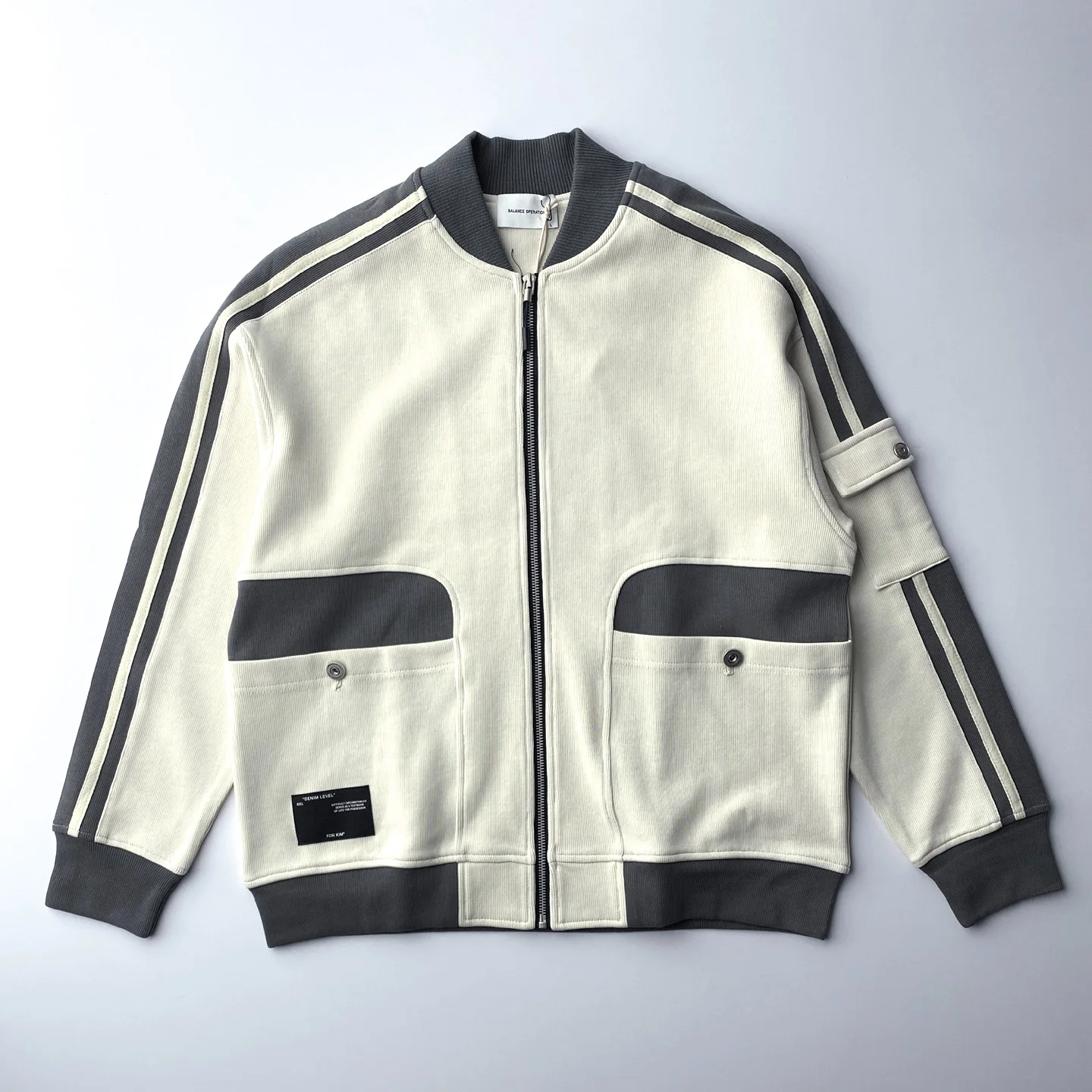 

Casual Knitted Zipper Cardigan Cotton Yarn Jaet Baseball Collar Spring Autumn Men's Long Sve ort Sle Striped Jaet