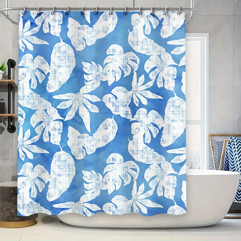 

Aloha Shower Curtain Summer Vacation Decor Brown Beach Sand Design Bath Mat Waterproof Home Decoration for Bathroom Accessories