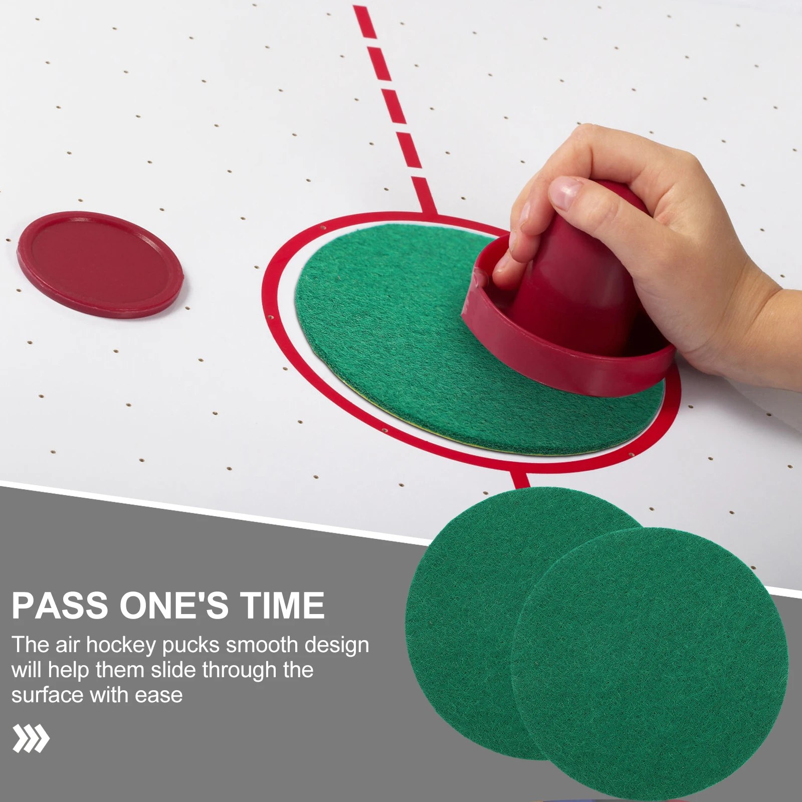 

10 Pcs Air Hockey Accessories Bat Pads Replacement Table Velvet Polyester Chemical Fiber Parts Man Replacements