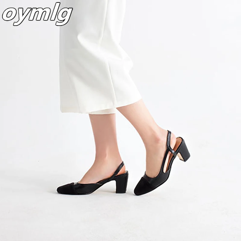 2020 Spring Europe Fashion High Heels Sandals Ladies Party Dress Shoes Pointed Toe Slingback Shoes Women Mixed Colors Sandals