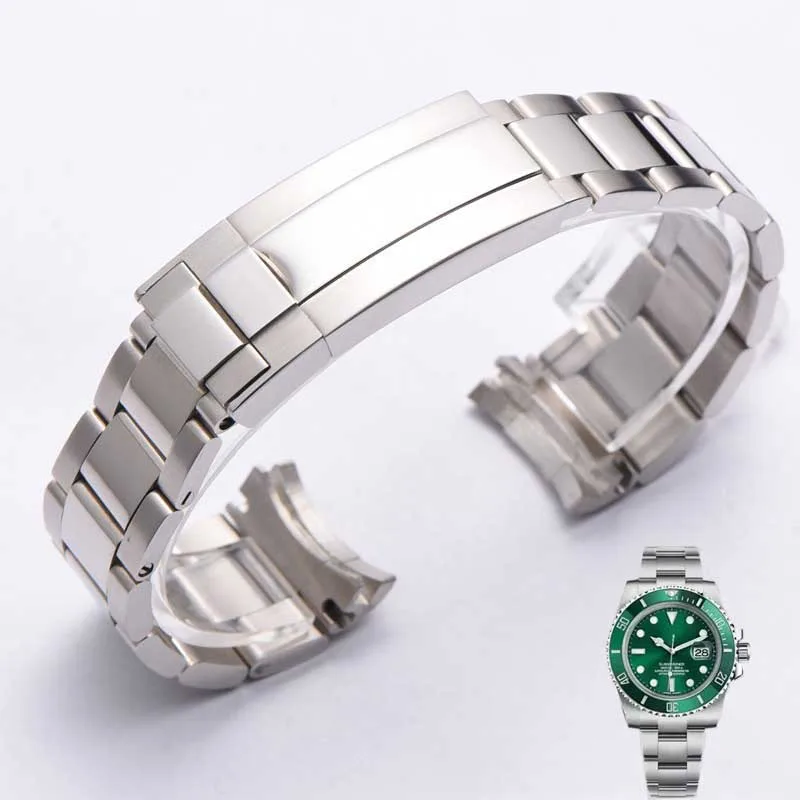 

20mm 21mm Watch Bracelet For Rolex DAYTONA GMT SUBMARINER Watch Accessories Metal Strap 904 Stainless Steel Watch Band Chain