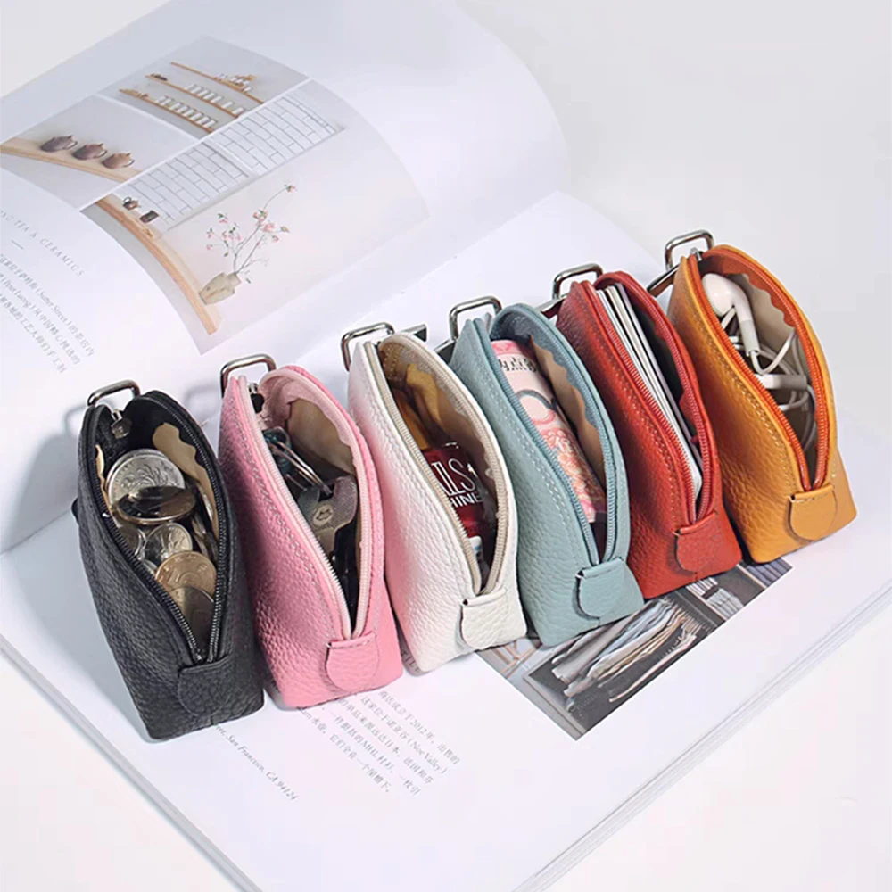 Echtes Leder Damen-Münzbörse Luxuriöse Modische Personalisierte Tasche Mini-Schlüsseletui Luxus-Design Kopfhörer-Aufbewahrung Kosmetiktasche – Detail 5