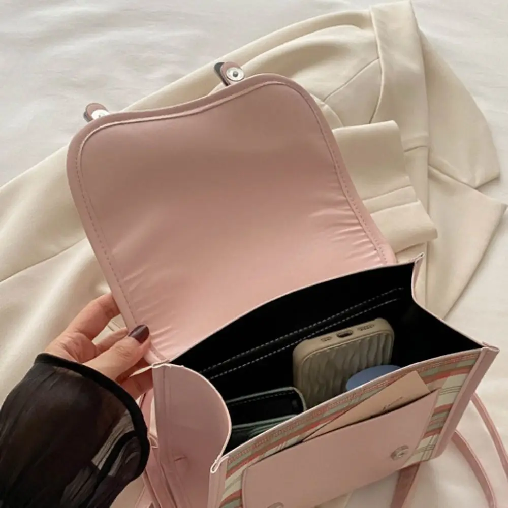 Leuke PU College Style Rugzak Geruite Handtas Tieners Schooltas Schoudertas Raster Boog Rugzak Kinderen