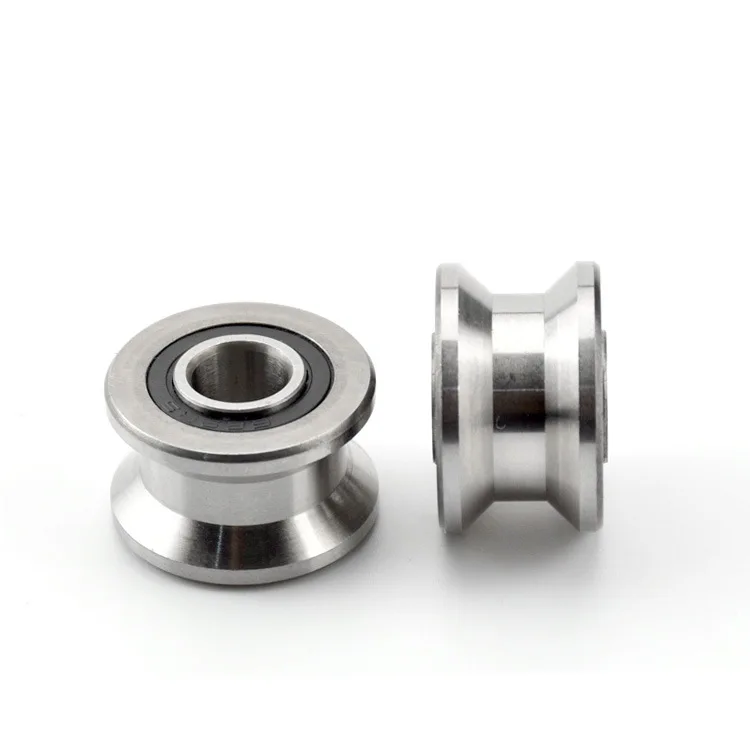2PCS T22 8x22.5x14.5 mm Deep Groove Pulley BearingsT22 8x22.5x14.5x13.5mm Roller Wheel Traces Walking Guide Rail Bearing