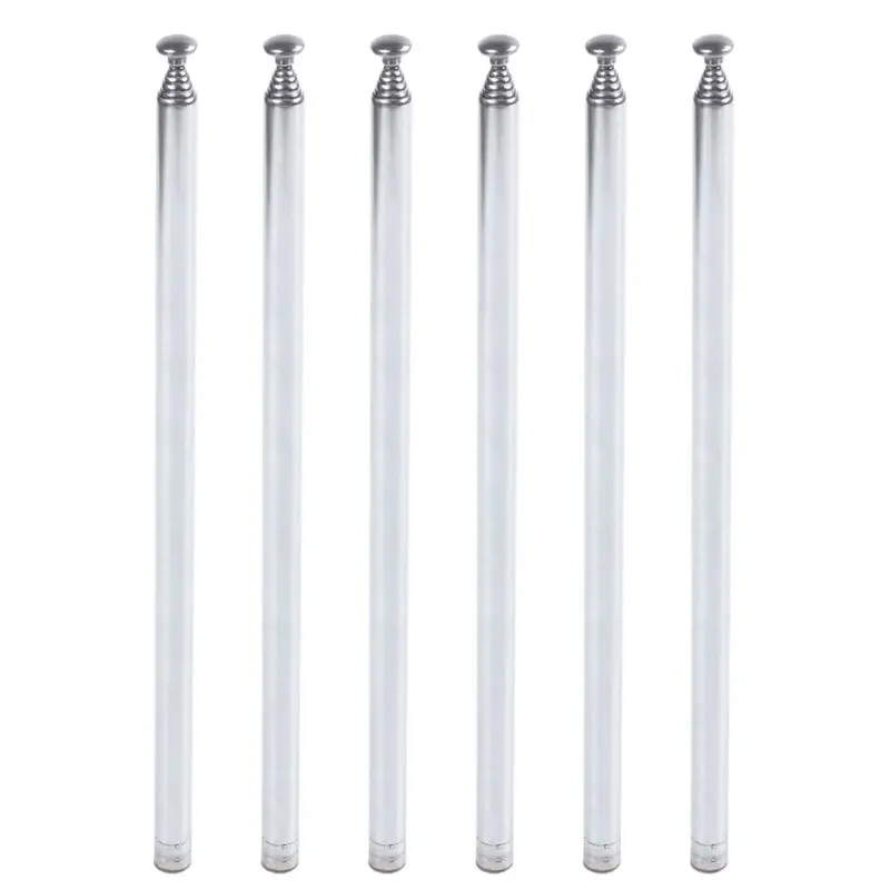 Daily Sale 6Pcs 96Cm Length 7 Section Telescoping Stainless Steel AM FM Radio TV Antenna