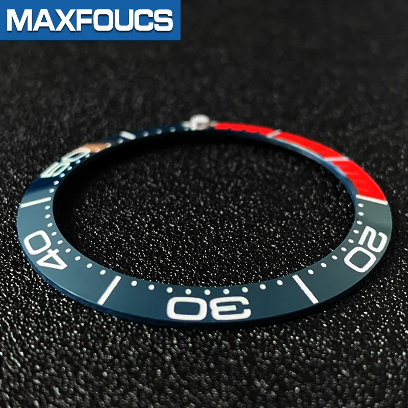 Leuchtender Zeiger bei 12 Uhr, schräger Keramik-Lünetteneinsatz, MOD SKX007 Divers, passend für 31,5 x 30,5 mm, kristallschwarzes Uhrenzubehör – Detail 10