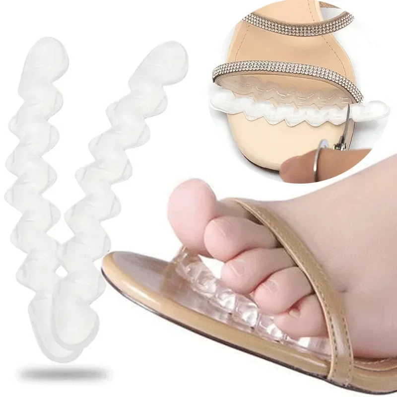 Women Gel Silicone Foot Non-slip Patch Sticker Self-adhesive Pads Forefoot Cushion Transparent Insoles Heel High Shoes Sandals