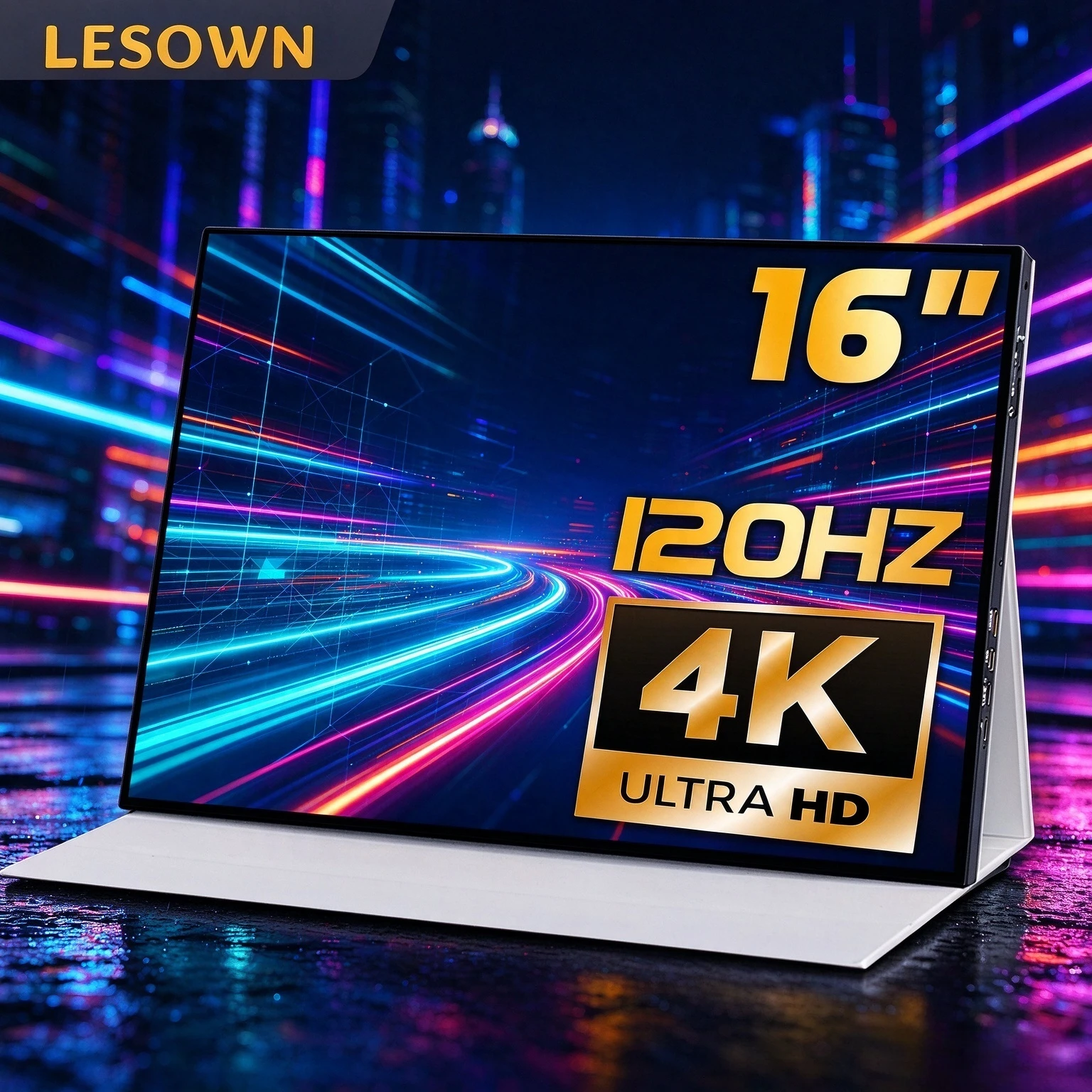 Monitor Touchscreen LESOWN 16/18 Polegadas 2.5K 2560x1600 144Hz LCD Capacitivo Tipo-C Mini HDTV VESA 75 para Setup de PC Gamer