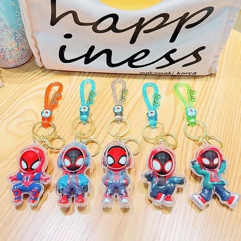 New Hasbro Marvel Spider-Man Cartoon Cute Doll Keychain Creative Personality Cool Figure Model Bag Pendant Accessories Wholesale