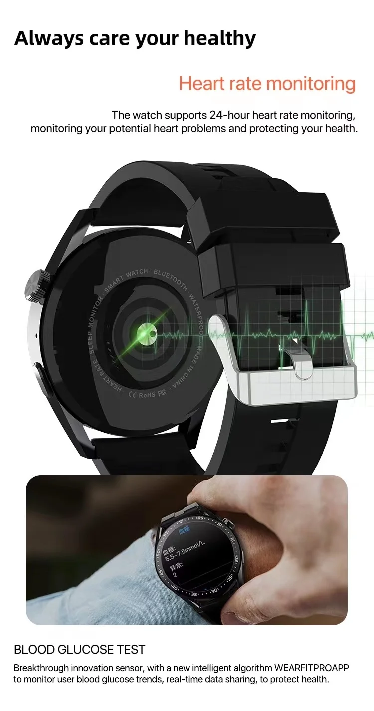 2022ของขวัญใหม่ SmartWatch เดิม HW28 NFC นาฬิกาผู้ชาย1.39นิ้วหน้าจอ HD Voice Assistant บลูทูธไร้สายชาร์จกีฬา