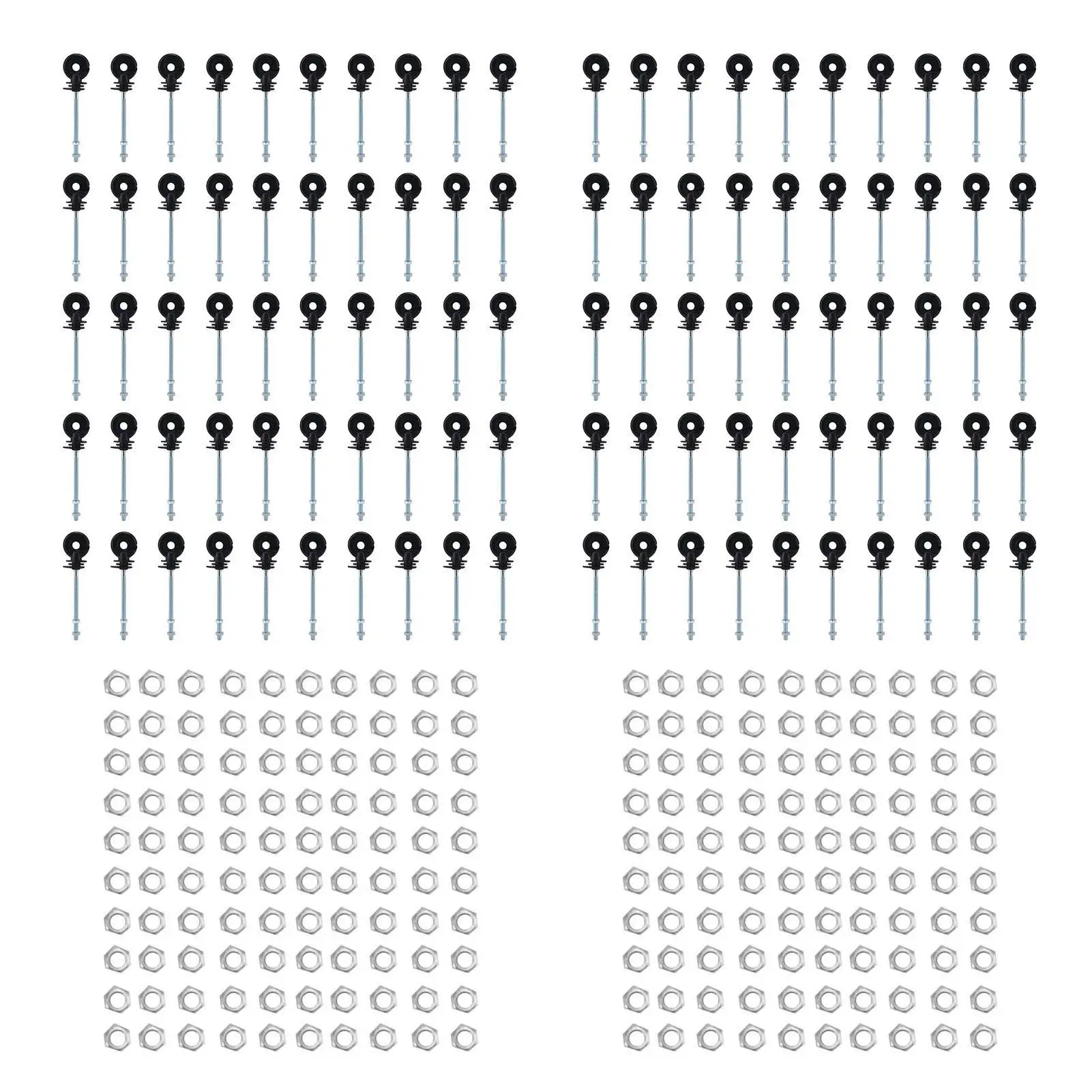 

Eco Friendly M6 Threaded Wood Post Insulator 100Sets Weather Resistant Fence Insulator for outdoor Use