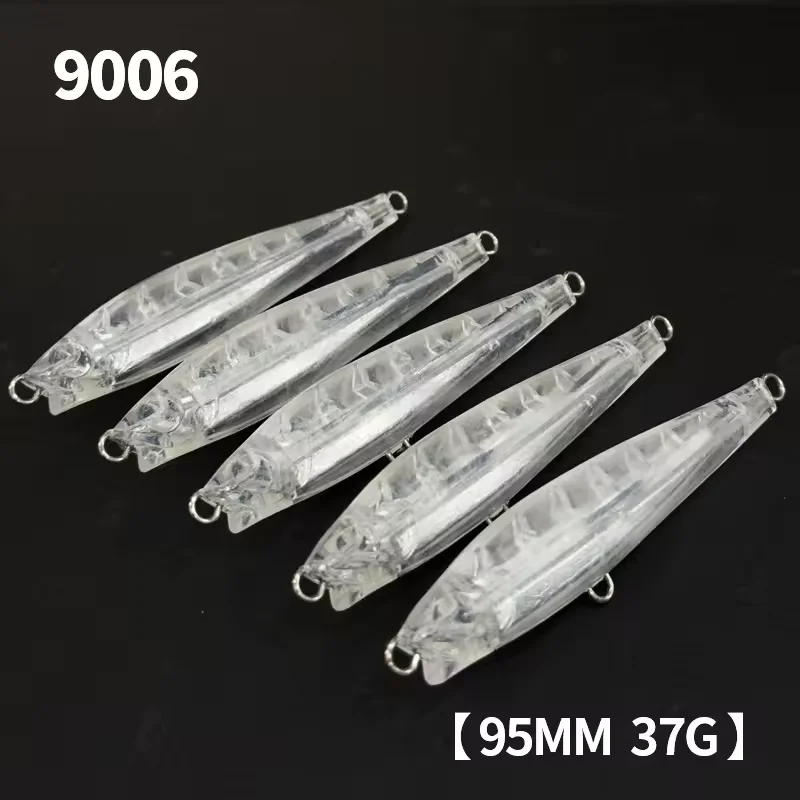 

20 шт. Неокрашенная рыболовная приманка для гольяна, 95 мм, 37 г, воблеры, дальний выстрел, тонущая джеркбейт, искусственная приманка для океанской рыбалки, приманка для окуня