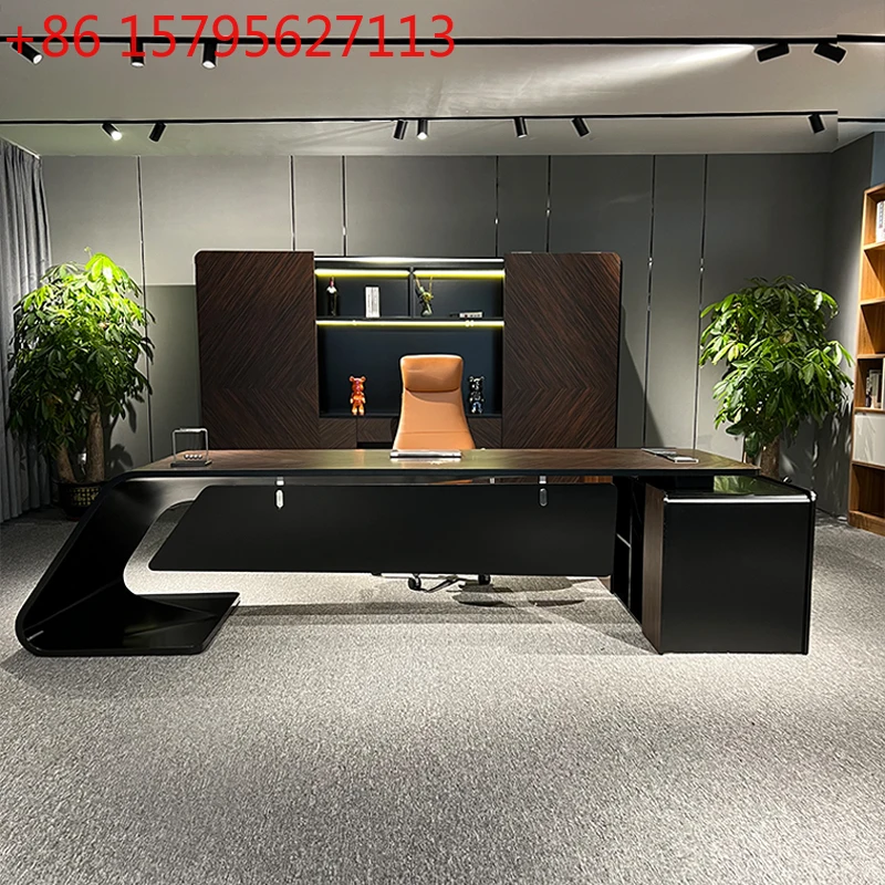 

Стол для босса Стол президента Простой современный элитный модный классный стол Стол для менеджера Офисная атмосфера Один стол