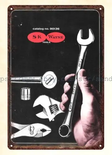 1966 S K Wayne tools craftsmen mechanic metal tin sign metal wall art ideas