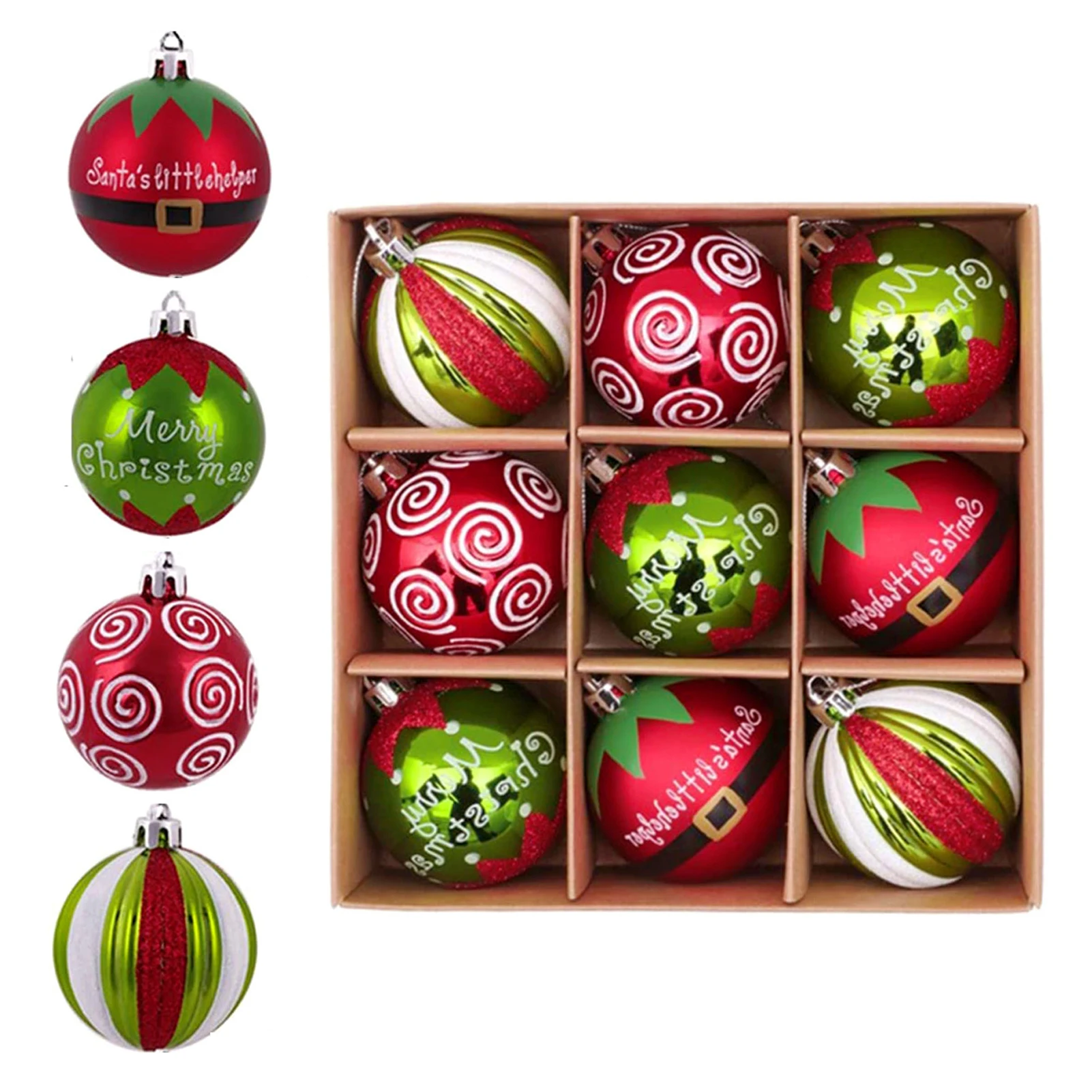 

Christmas Ornaments ,Xmas Plastic Claus Decorations Party Decoration