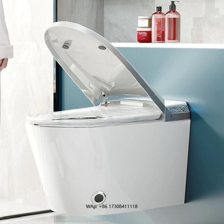 

New Design Integrated Ceramic Cistern Wall Hung Smart Automatic Toilet Without Water Pressure Requirement