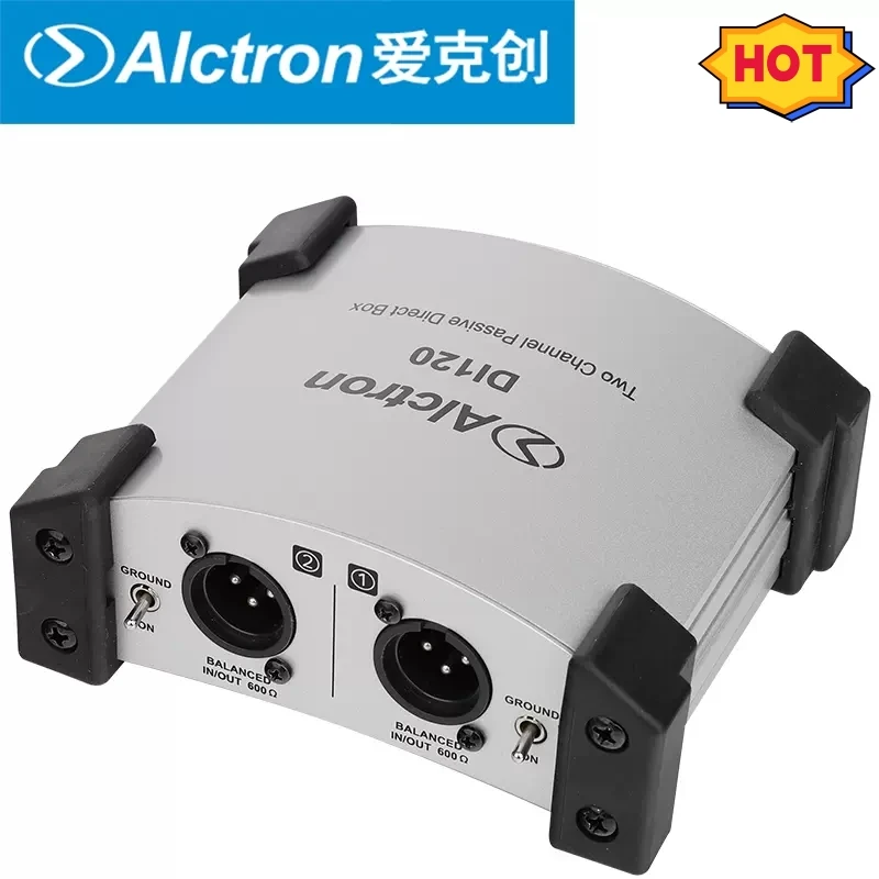 New Arrive Alctron DI-120 two-channel passive direct box DI box for keyboard,acoustic and electric guitar