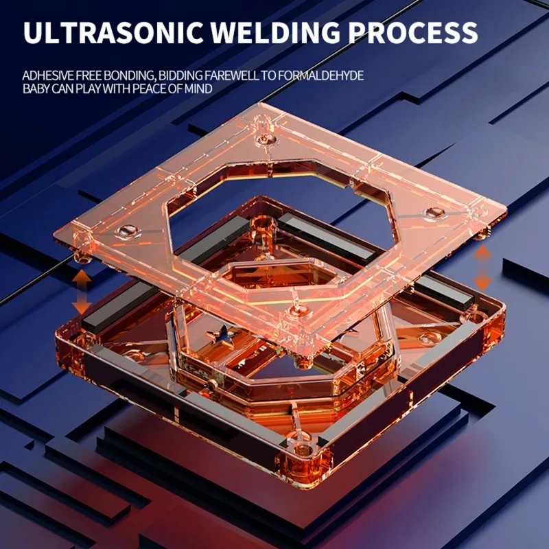 Blocs de construction de carreaux magnétiques légers pour enfants, jouets de construction éducatifs transparents 3D, blocs de course en marbre magnétiques, jouets pour enfants