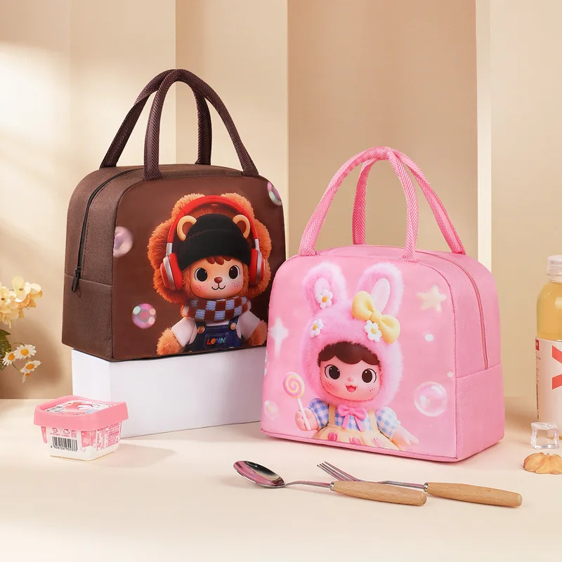 

Cute Cartoon Handheld Thermal Lunch Bag, Portable Cooler for Kids Bento Office Commute