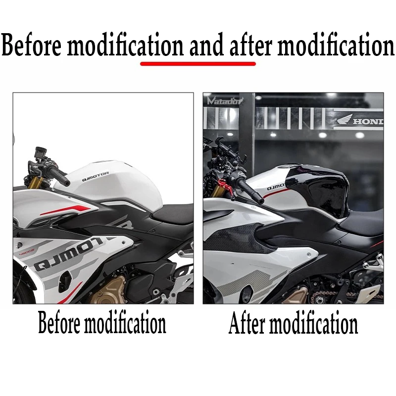 FoR QJMOTOR Sai 450 2023-2025 Motorcycle Enlarged Fuel Tank Protective Cover Modified Fuel Tank Guard
